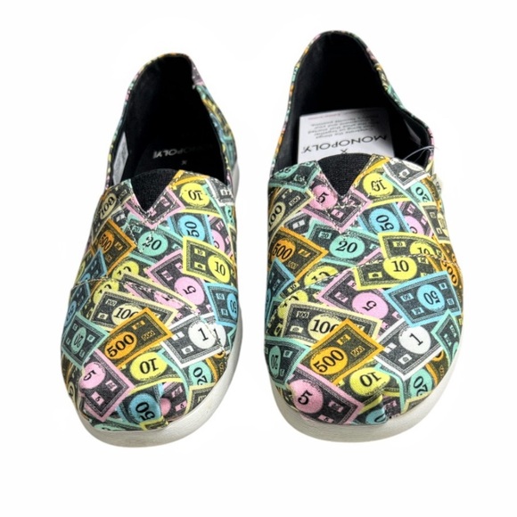 NWT Box Toms x Monopoly Alpargata Graphic Slip On Flats Men’s 9.5 Women’s 10.5 main image 5